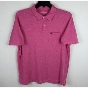 Men’s Vineyard Vines Polo Shirt / Pink / Large / Short Sleeve